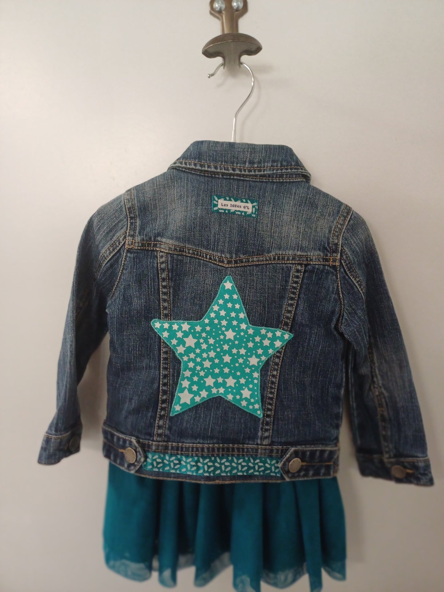 SURCYCLAGE : Veste en jean et robe 025 013 - Taille 12 mois / 18 mois